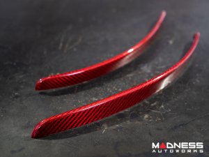 FIAT 500 Splashguards in Carbon Fiber - Set of 2 - Red Candy 